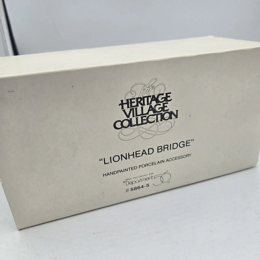 Dept 56 Lionhead Bridge 58645 Christmas Village Accessory Heritage Collect. New